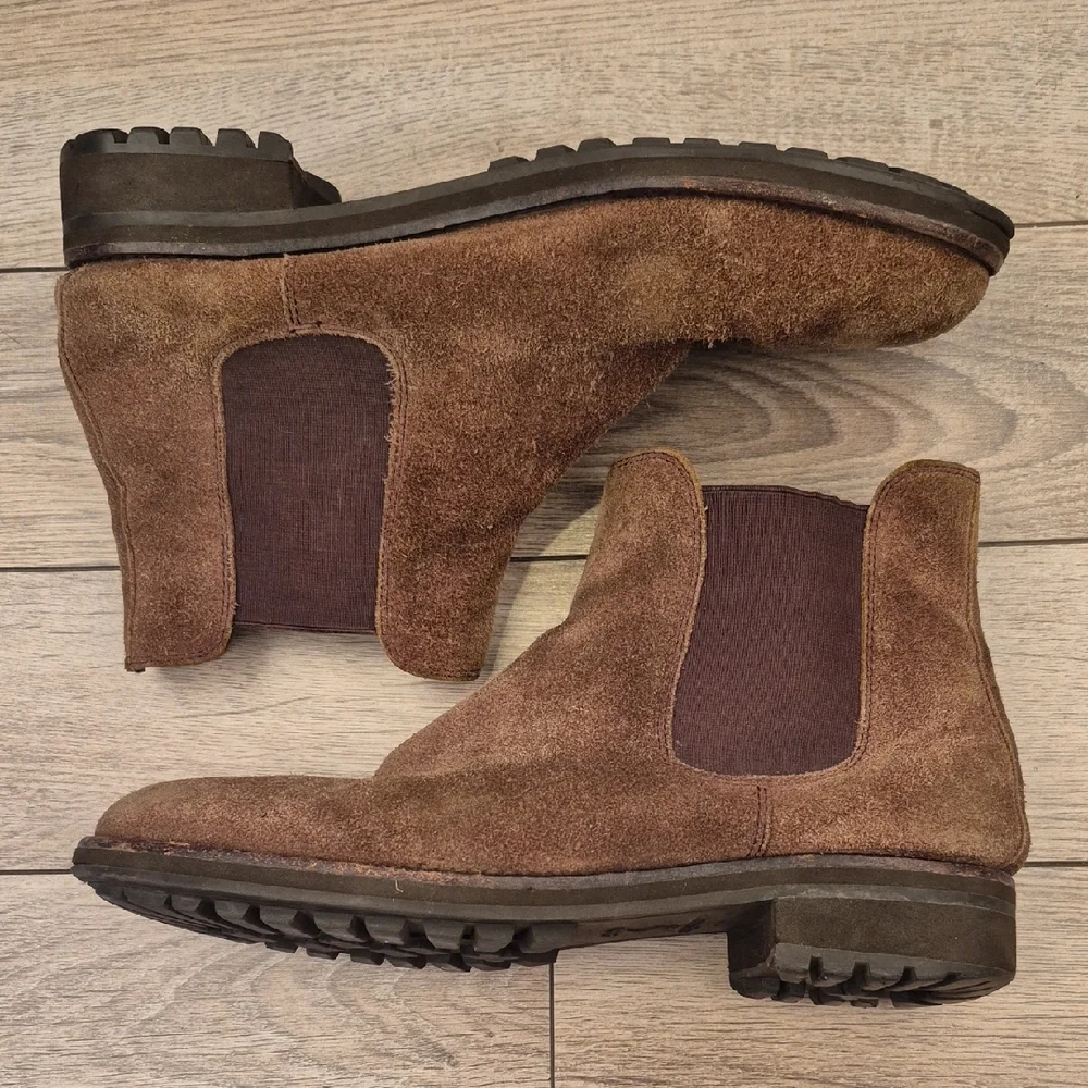 POLO RALPH LAUREN‎ Bryson Brown Suede Leather Sz 11.5 Mens Chelsea Slip On Boots